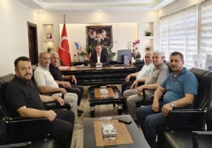 Korkuteli Kaymakam� Onur Y�lmazer'e M�teahhitler Derne�inden Hay�rl� Olsun Ziyareti